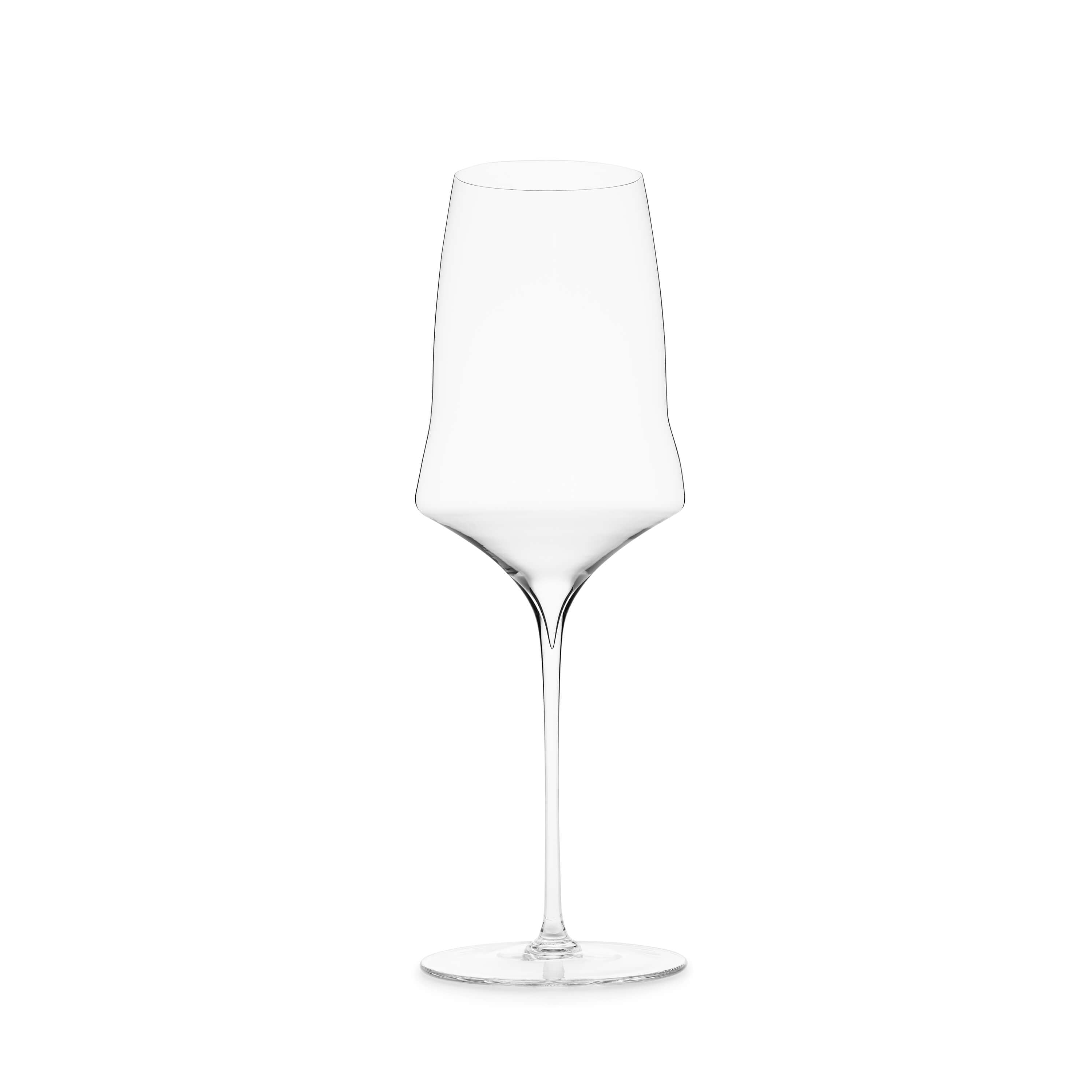 Single white wine glass by Josephinenhütte